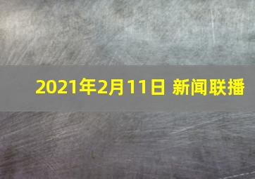 2021年2月11日 新闻联播